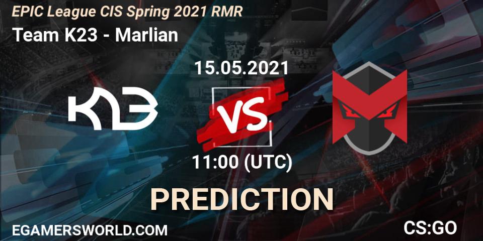 Team K23 проти Marlian: Поради щодо ставок, прогнози на матчі. 15.05.2021 at 11:00. Counter-Strike (CS2), EPIC League CIS Spring 2021 RMR