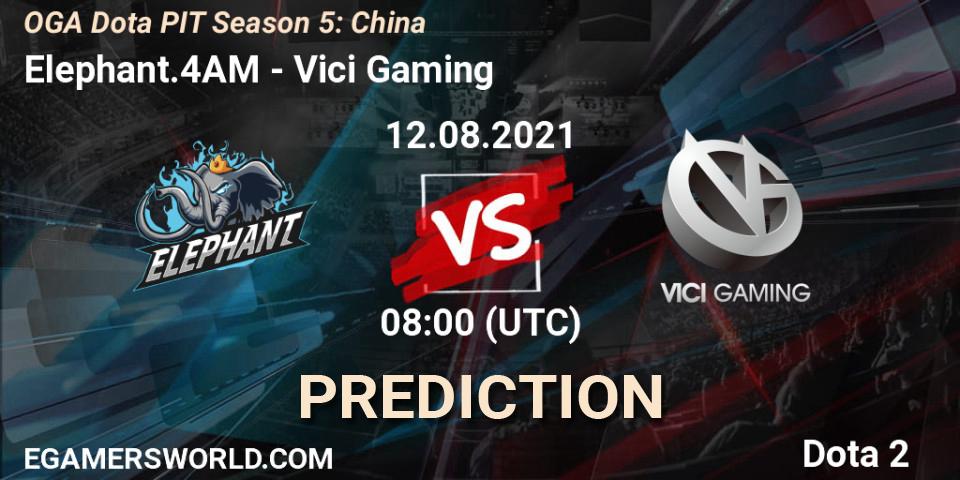 Elephant.4AM проти Vici Gaming: Поради щодо ставок, прогнози на матчі. 12.08.2021 at 08:03. Dota 2, OGA Dota PIT Season 5: China