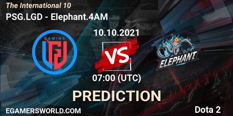 PSG.LGD проти Elephant.4AM: Поради щодо ставок, прогнози на матчі. 10.10.2021 at 07:00. Dota 2, The Internationa 2021