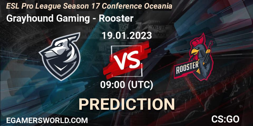 Grayhound Gaming проти Rooster: Поради щодо ставок, прогнози на матчі. 19.01.2023 at 09:00. Counter-Strike (CS2), ESL Pro League Season 17 Conference Oceania