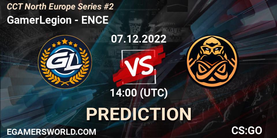 GamerLegion проти ENCE: Поради щодо ставок, прогнози на матчі. 07.12.2022 at 14:00. Counter-Strike (CS2), CCT North Europe Series #2