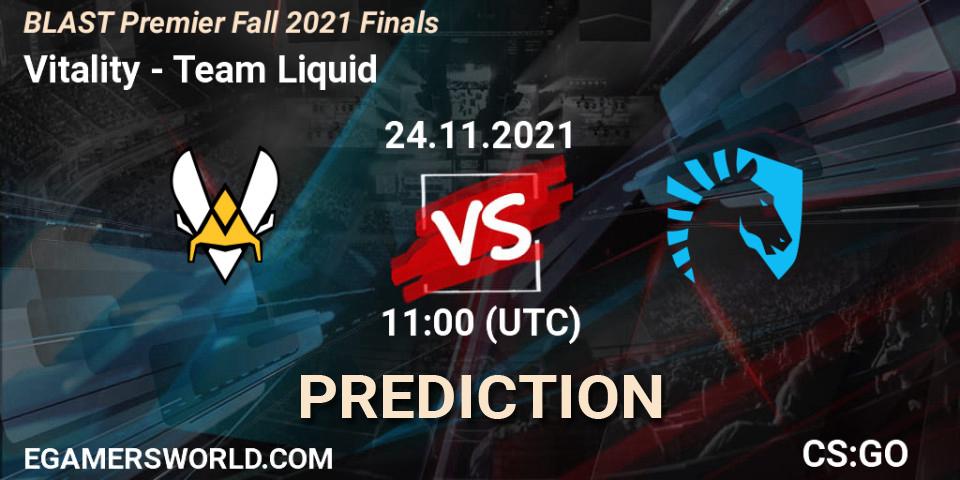 Vitality проти Team Liquid: Поради щодо ставок, прогнози на матчі. 24.11.2021 at 11:00. Counter-Strike (CS2), BLAST Premier Fall 2021 Finals