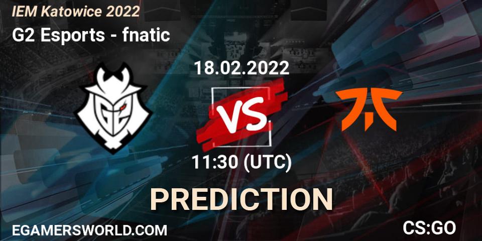 G2 Esports проти fnatic: Поради щодо ставок, прогнози на матчі. 18.02.2022 at 11:30. Counter-Strike (CS2), IEM Katowice 2022