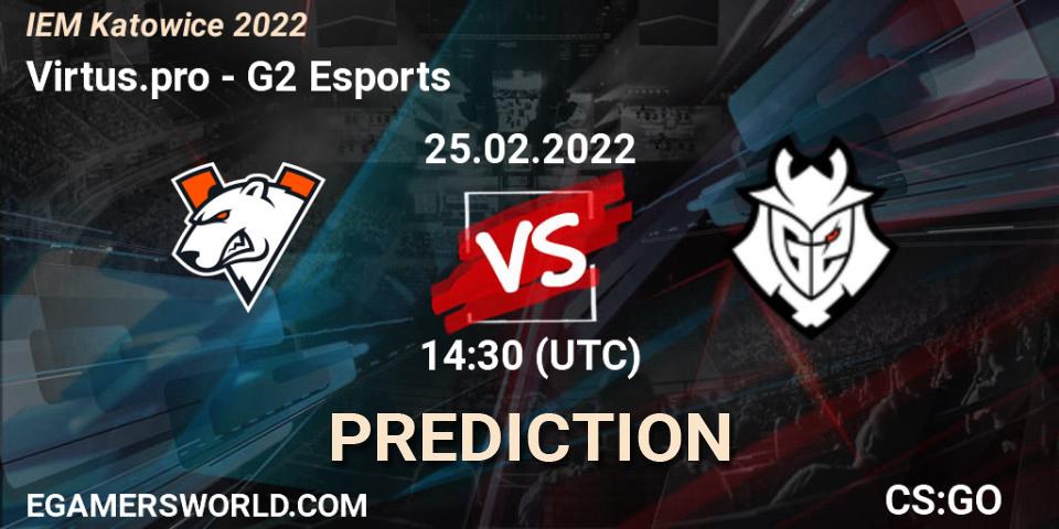 Virtus.pro проти G2 Esports: Поради щодо ставок, прогнози на матчі. 25.02.2022 at 14:30. Counter-Strike (CS2), IEM Katowice 2022