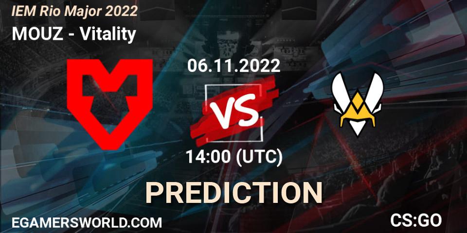MOUZ проти Vitality: Поради щодо ставок, прогнози на матчі. 06.11.2022 at 14:00. Counter-Strike (CS2), IEM Rio Major 2022