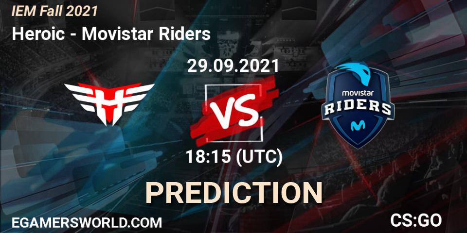 Heroic проти Movistar Riders: Поради щодо ставок, прогнози на матчі. 29.09.2021 at 19:00. Counter-Strike (CS2), IEM Fall 2021: Europe RMR
