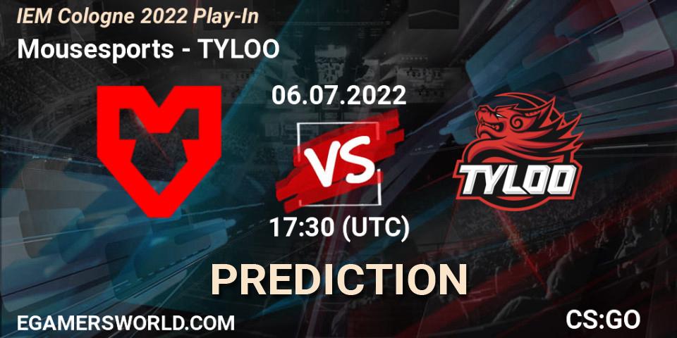 Mousesports проти TYLOO: Поради щодо ставок, прогнози на матчі. 06.07.2022 at 18:20. Counter-Strike (CS2), IEM Cologne 2022 Play-In