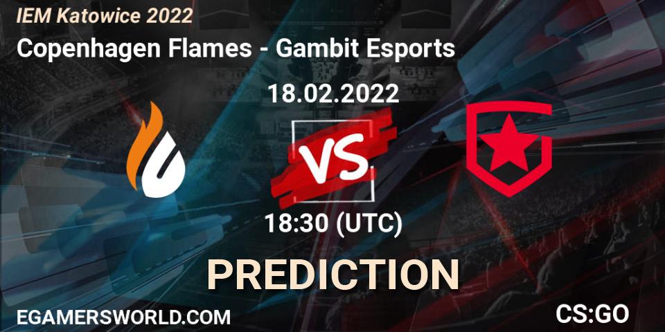 Copenhagen Flames проти Gambit Esports: Поради щодо ставок, прогнози на матчі. 18.02.2022 at 18:30. Counter-Strike (CS2), IEM Katowice 2022