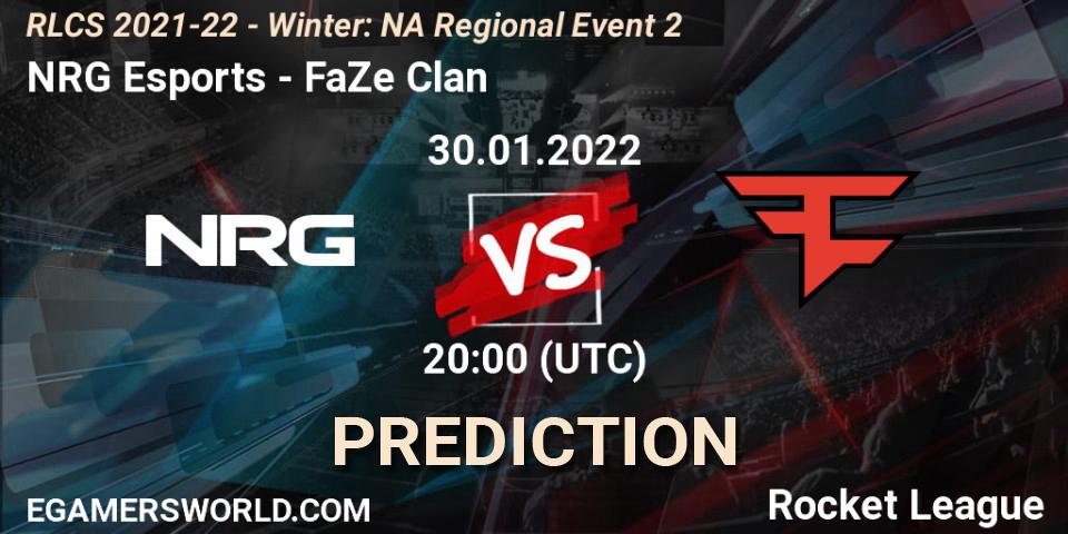 NRG Esports проти FaZe Clan: Поради щодо ставок, прогнози на матчі. 30.01.2022 at 20:00. Rocket League, RLCS 2021-22 - Winter: NA Regional Event 2