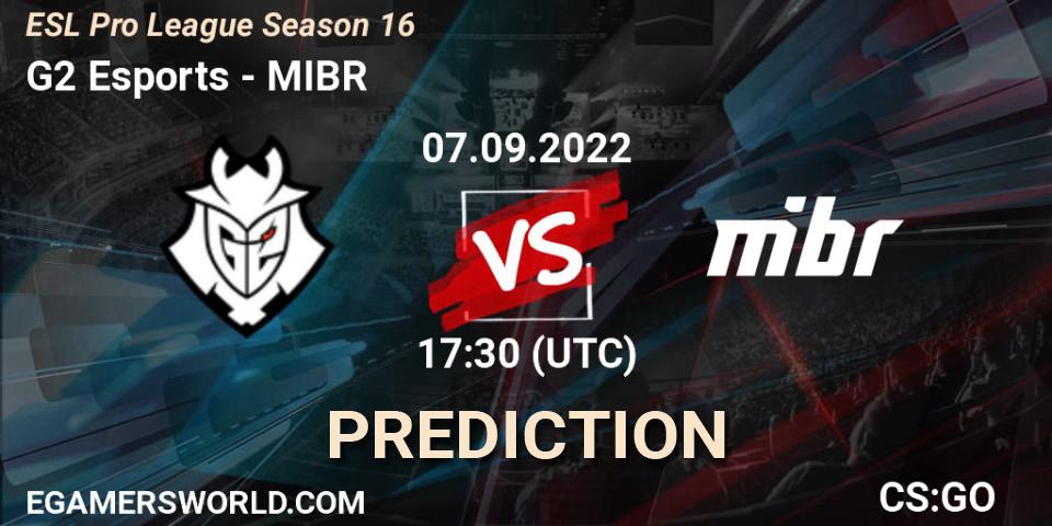 G2 Esports проти MIBR: Поради щодо ставок, прогнози на матчі. 07.09.2022 at 17:30. Counter-Strike (CS2), ESL Pro League Season 16