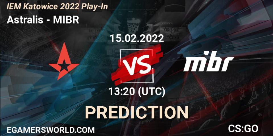 Astralis проти MIBR: Поради щодо ставок, прогнози на матчі. 15.02.2022 at 12:50. Counter-Strike (CS2), IEM Katowice 2022 Play-In
