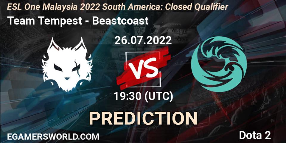 Team Tempest проти Beastcoast: Поради щодо ставок, прогнози на матчі. 26.07.2022 at 19:34. Dota 2, ESL One Malaysia 2022 South America: Closed Qualifier