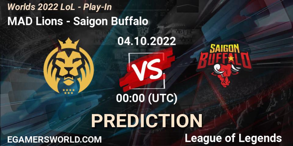 MAD Lions проти Saigon Buffalo: Поради щодо ставок, прогнози на матчі. 01.10.2022 at 21:00. LoL, Worlds 2022 LoL - Play-In