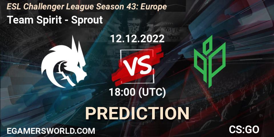 Team Spirit проти Sprout: Поради щодо ставок, прогнози на матчі. 12.12.2022 at 18:00. Counter-Strike (CS2), ESL Challenger League Season 43: Europe