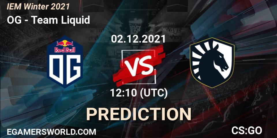 OG проти Team Liquid: Поради щодо ставок, прогнози на матчі. 02.12.2021 at 13:55. Counter-Strike (CS2), IEM Winter 2021