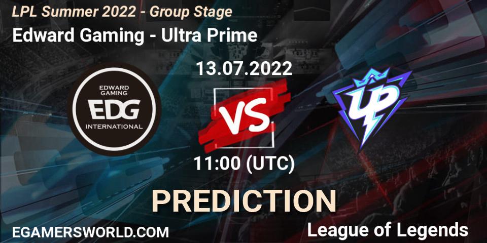 Edward Gaming проти Ultra Prime: Поради щодо ставок, прогнози на матчі. 13.07.2022 at 11:45. LoL, LPL Summer 2022 - Group Stage