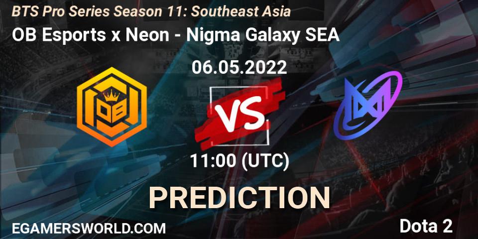OB Esports x Neon проти Nigma Galaxy SEA: Поради щодо ставок, прогнози на матчі. 06.05.2022 at 11:29. Dota 2, BTS Pro Series Season 11: Southeast Asia