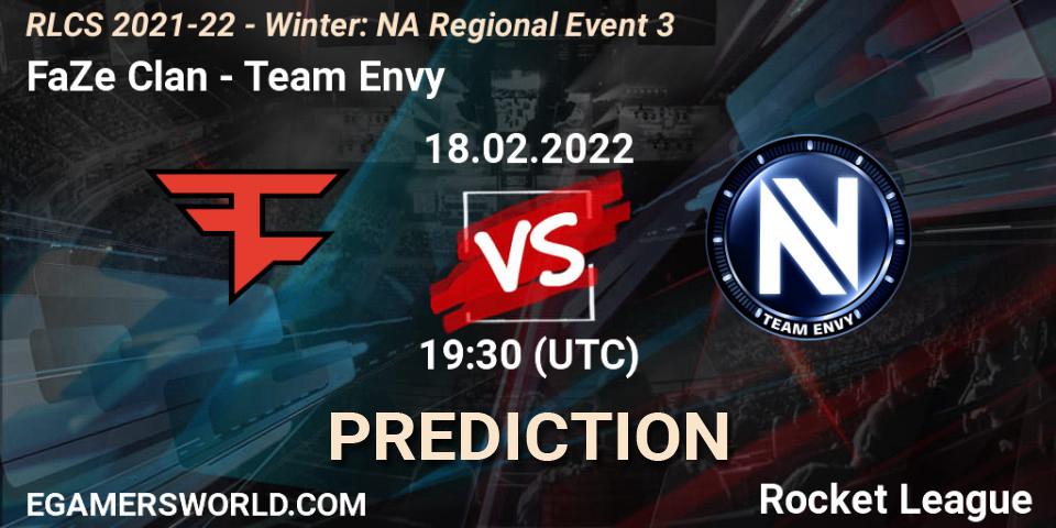 FaZe Clan проти Team Envy: Поради щодо ставок, прогнози на матчі. 18.02.2022 at 19:30. Rocket League, RLCS 2021-22 - Winter: NA Regional Event 3