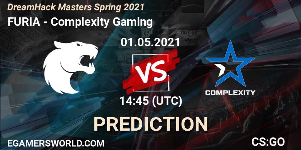 FURIA проти Complexity Gaming: Поради щодо ставок, прогнози на матчі. 01.05.2021 at 14:45. Counter-Strike (CS2), DreamHack Masters Spring 2021