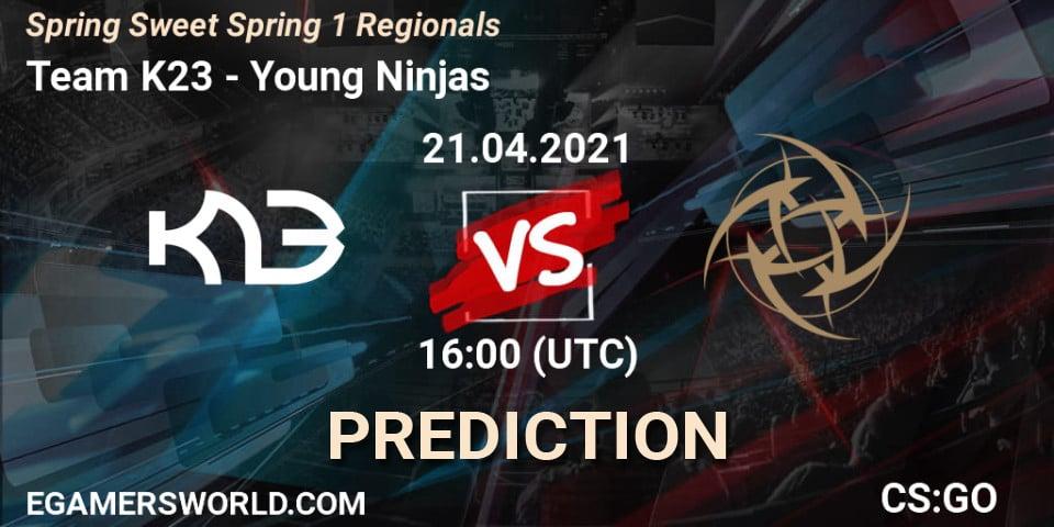 Team K23 проти Young Ninjas: Поради щодо ставок, прогнози на матчі. 21.04.2021 at 16:00. Counter-Strike (CS2), Spring Sweet Spring 1 Regionals