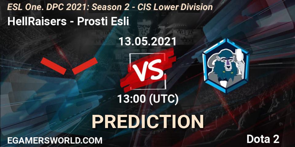 HellRaisers проти Prosti Esli: Поради щодо ставок, прогнози на матчі. 13.05.2021 at 12:55. Dota 2, ESL One. DPC 2021: Season 2 - CIS Lower Division