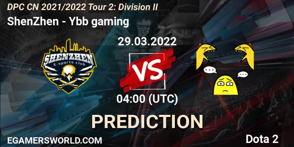 ShenZhen проти Ybb gaming: Поради щодо ставок, прогнози на матчі. 29.03.2022 at 04:04. Dota 2, DPC 2021/2022 Tour 2: CN Division II (Lower)