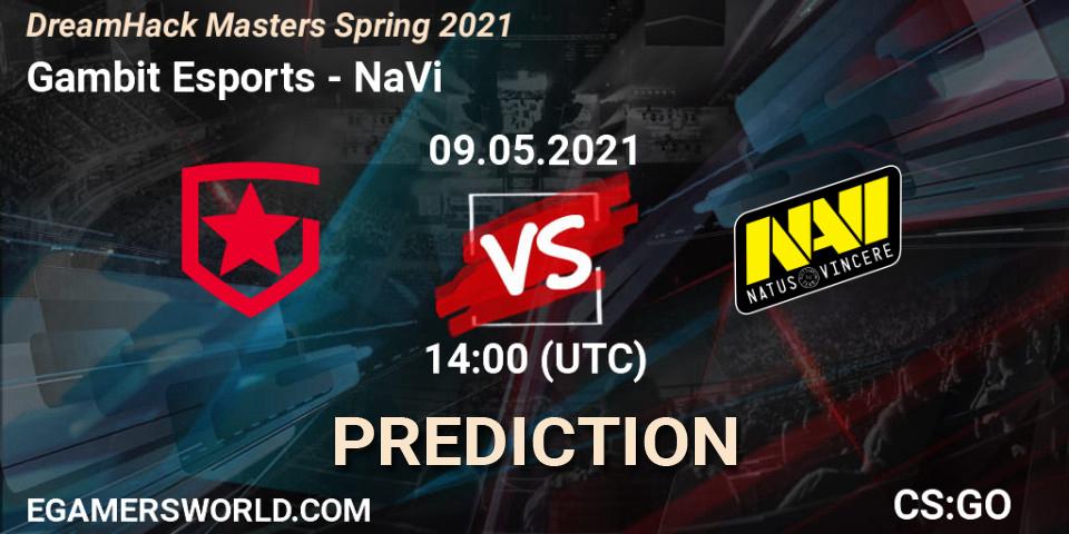 Gambit Esports проти NaVi: Поради щодо ставок, прогнози на матчі. 09.05.2021 at 14:00. Counter-Strike (CS2), DreamHack Masters Spring 2021