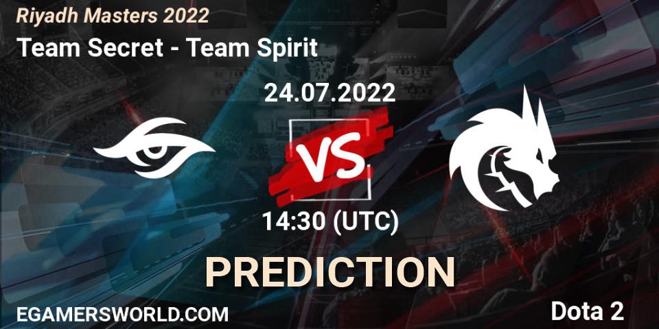 Team Secret проти Team Spirit: Поради щодо ставок, прогнози на матчі. 24.07.2022 at 14:32. Dota 2, Riyadh Masters 2022