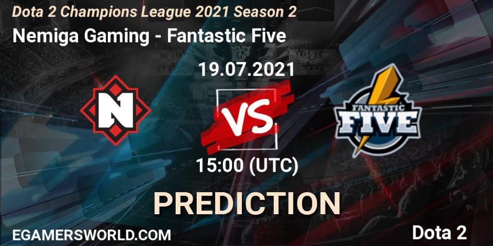 Nemiga Gaming проти Fantastic Five: Поради щодо ставок, прогнози на матчі. 19.07.2021 at 17:01. Dota 2, Dota 2 Champions League 2021 Season 2