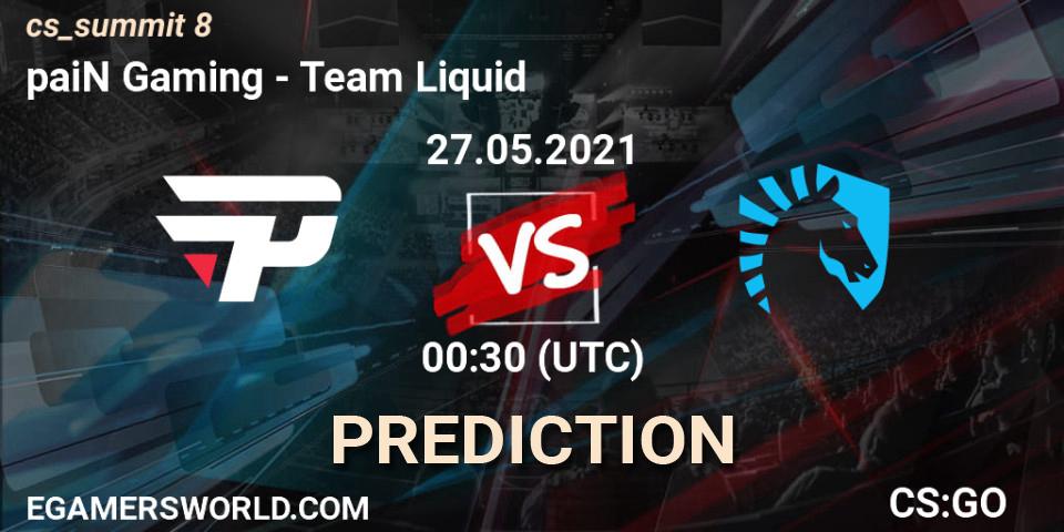 paiN Gaming проти Team Liquid: Поради щодо ставок, прогнози на матчі. 27.05.2021 at 01:10. Counter-Strike (CS2), cs_summit 8