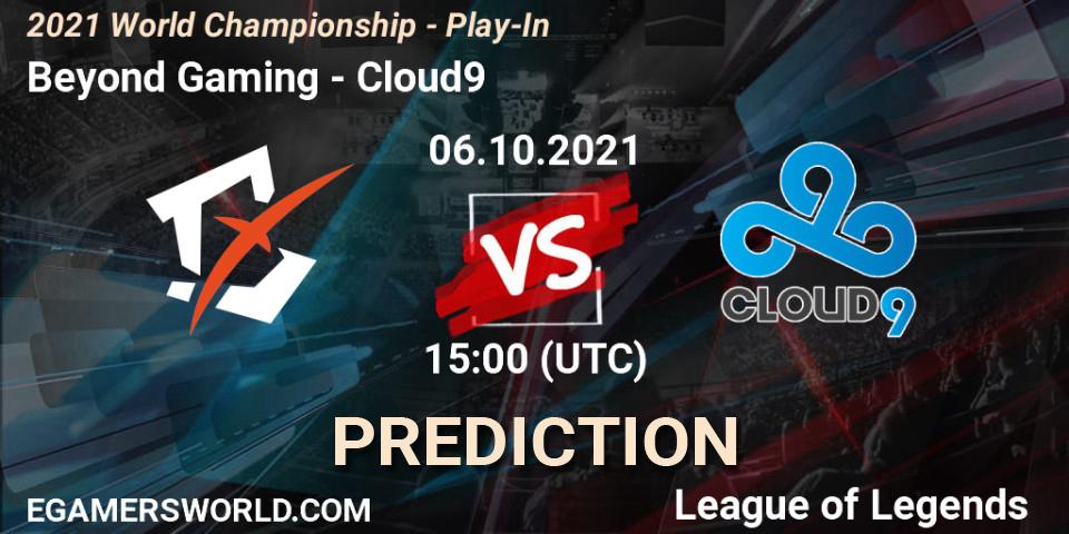 Beyond Gaming проти Cloud9: Поради щодо ставок, прогнози на матчі. 06.10.2021 at 15:00. LoL, 2021 World Championship - Play-In