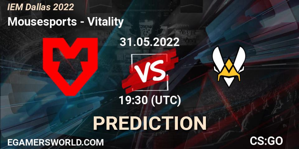 Mousesports проти Vitality: Поради щодо ставок, прогнози на матчі. 31.05.2022 at 19:30. Counter-Strike (CS2), IEM Dallas 2022