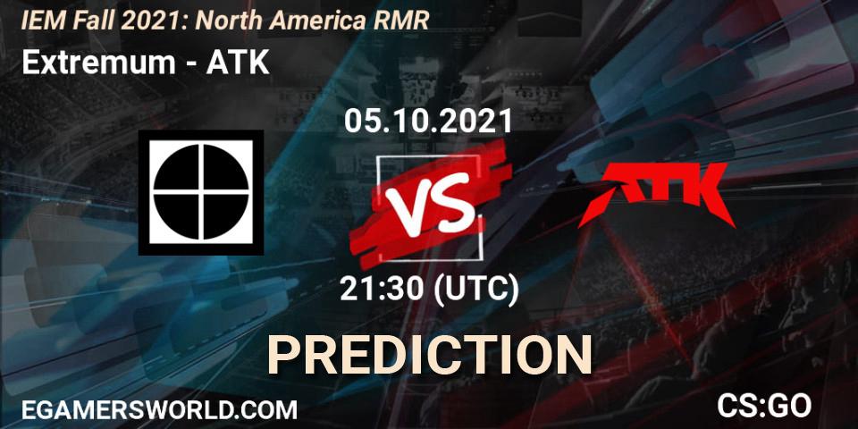 Extremum проти ATK: Поради щодо ставок, прогнози на матчі. 05.10.2021 at 22:00. Counter-Strike (CS2), IEM Fall 2021: North America RMR