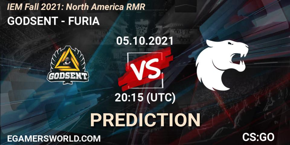 GODSENT проти FURIA: Поради щодо ставок, прогнози на матчі. 05.10.2021 at 20:15. Counter-Strike (CS2), IEM Fall 2021: North America RMR