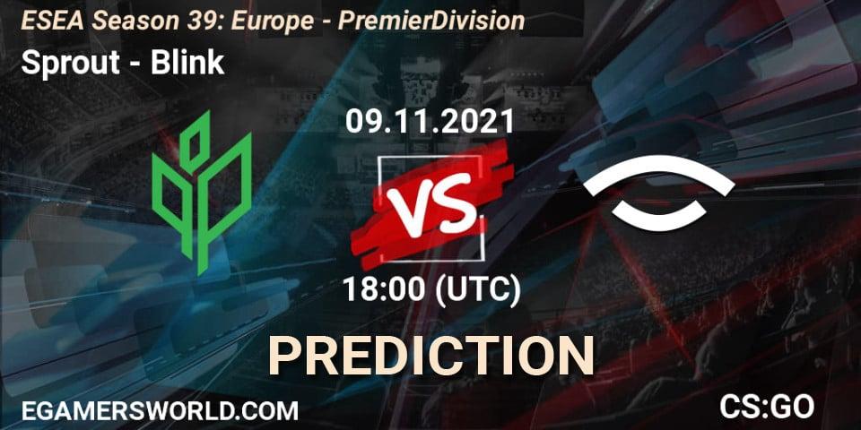 Sprout проти Blink: Поради щодо ставок, прогнози на матчі. 09.11.2021 at 18:00. Counter-Strike (CS2), ESEA Season 39: Europe - Premier Division