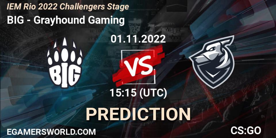 BIG проти Grayhound Gaming: Поради щодо ставок, прогнози на матчі. 01.11.2022 at 15:35. Counter-Strike (CS2), IEM Rio 2022 Challengers Stage