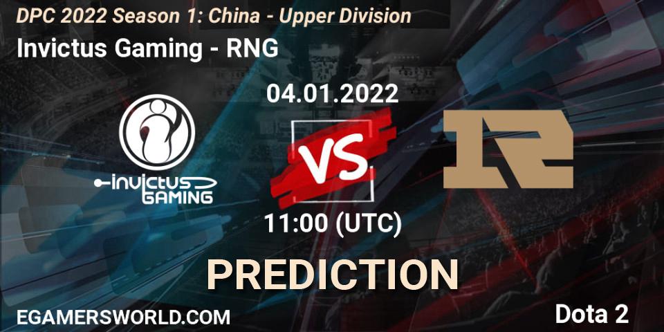 Invictus Gaming проти RNG: Поради щодо ставок, прогнози на матчі. 04.01.2022 at 10:56. Dota 2, DPC 2022 Season 1: China - Upper Division