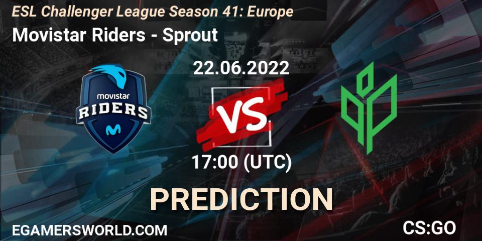 Movistar Riders проти Sprout: Поради щодо ставок, прогнози на матчі. 22.06.2022 at 17:00. Counter-Strike (CS2), ESL Challenger League Season 41: Europe