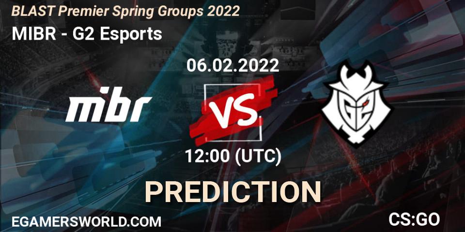 MIBR проти G2 Esports: Поради щодо ставок, прогнози на матчі. 06.02.2022 at 12:00. Counter-Strike (CS2), BLAST Premier Spring Groups 2022