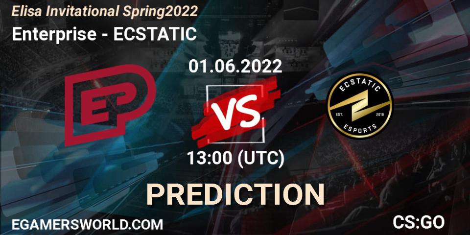 Enterprise проти ECSTATIC: Поради щодо ставок, прогнози на матчі. 01.06.2022 at 13:00. Counter-Strike (CS2), Elisa Invitational Spring 2022