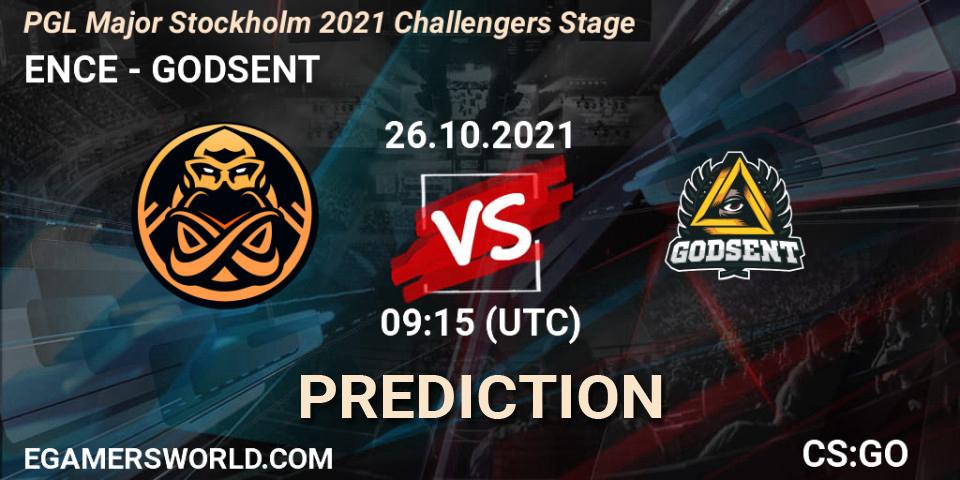 ENCE проти GODSENT: Поради щодо ставок, прогнози на матчі. 26.10.2021 at 09:35. Counter-Strike (CS2), PGL Major Stockholm 2021 Challengers Stage