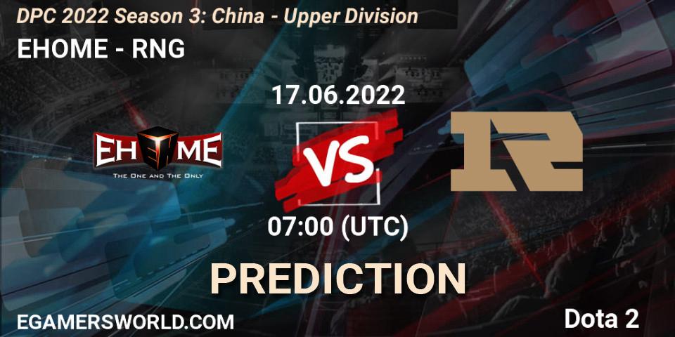 EHOME проти RNG: Поради щодо ставок, прогнози на матчі. 17.06.2022 at 07:23. Dota 2, DPC 2021/2022 China Tour 3: Division I