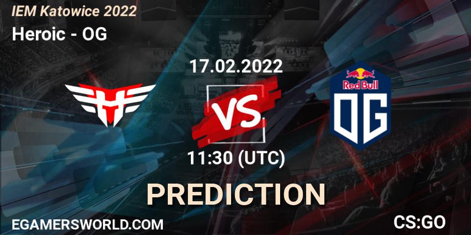 Heroic проти OG: Поради щодо ставок, прогнози на матчі. 17.02.2022 at 11:30. Counter-Strike (CS2), IEM Katowice 2022