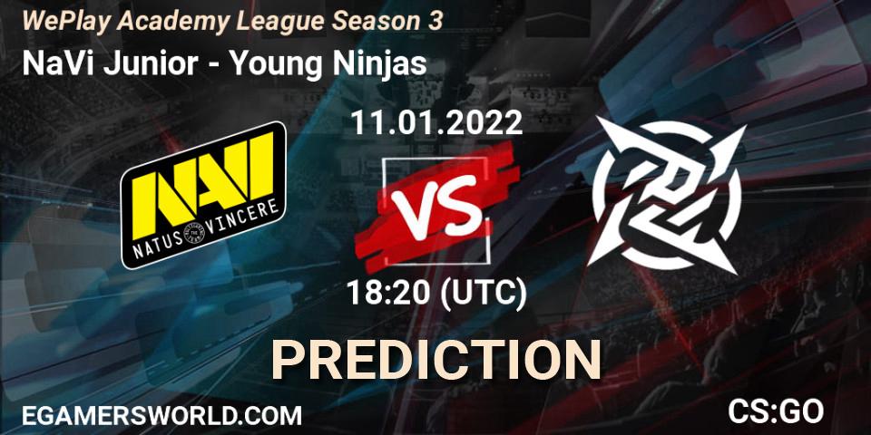 NaVi Junior проти Young Ninjas: Поради щодо ставок, прогнози на матчі. 11.01.2022 at 18:50. Counter-Strike (CS2), WePlay Academy League Season 3