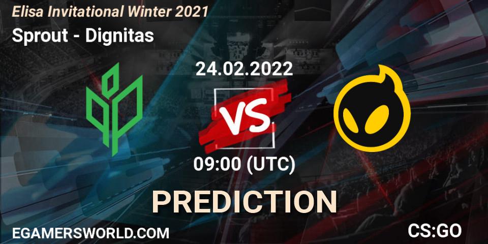 Sprout проти Dignitas: Поради щодо ставок, прогнози на матчі. 24.02.2022 at 09:00. Counter-Strike (CS2), Elisa Invitational Winter 2021