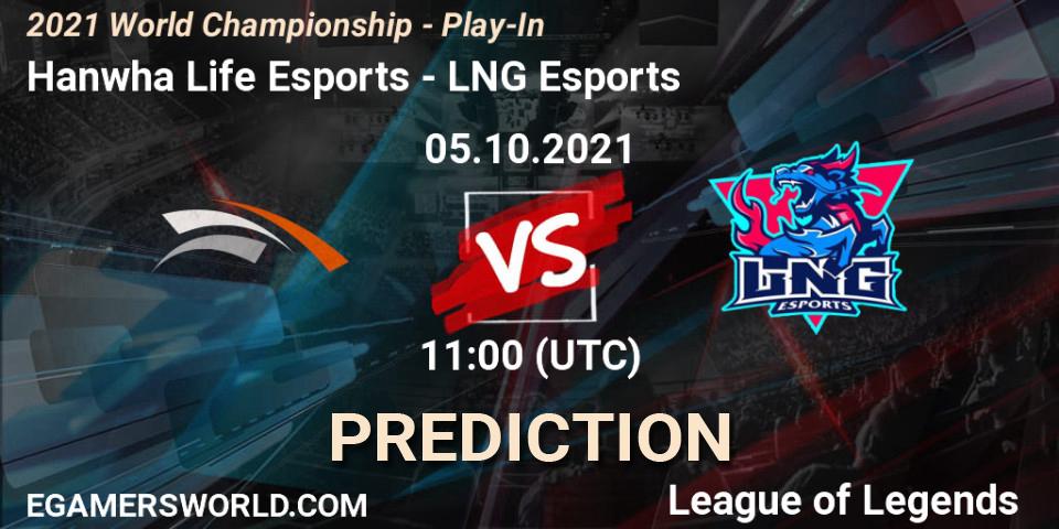 Hanwha Life Esports проти LNG Esports: Поради щодо ставок, прогнози на матчі. 05.10.2021 at 11:00. LoL, 2021 World Championship - Play-In