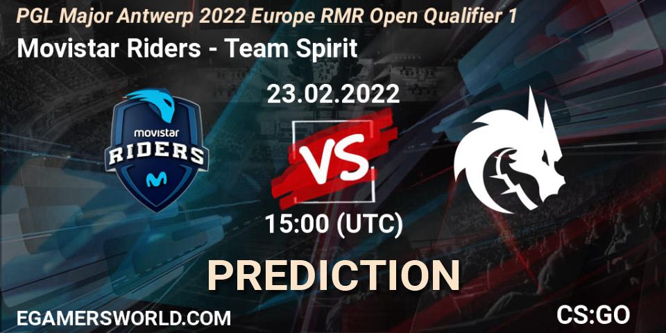 Movistar Riders проти Team Spirit: Поради щодо ставок, прогнози на матчі. 23.02.2022 at 15:00. Counter-Strike (CS2), PGL Major Antwerp 2022 Europe RMR Open Qualifier 1