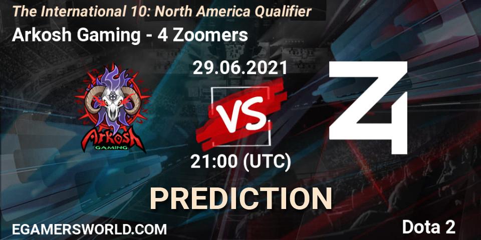 Arkosh Gaming проти 4 Zoomers: Поради щодо ставок, прогнози на матчі. 01.07.2021 at 00:48. Dota 2, The International 10: North America Qualifier