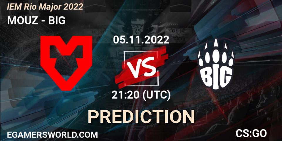 MOUZ проти BIG: Поради щодо ставок, прогнози на матчі. 05.11.2022 at 21:20. Counter-Strike (CS2), IEM Rio Major 2022