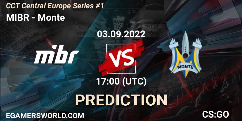 MIBR проти Monte: Поради щодо ставок, прогнози на матчі. 03.09.2022 at 14:00. Counter-Strike (CS2), CCT Central Europe Series #1